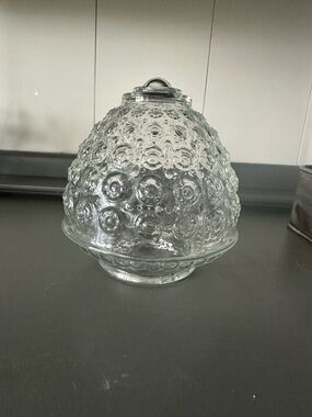 Vintage Glass Lamp | Coin Dot Bubble Pattern | Dome Only